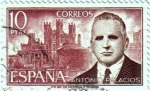 Stamps Spain -  Personajes Españoles 1975 Antonio Palacios