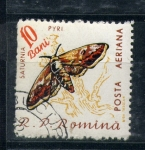 Stamps : Europe : Romania :  Saturnia pyri