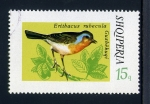 Stamps Europe - Albania -  Erithacus Rubecula