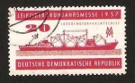 Stamps Germany -  feria de primavera en leipzig, carguero de 10.000 tm.