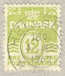 Stamps Denmark -  corona entre leones