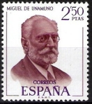 Sellos de Europa - Espa�a -  Literatos españoles. Miguel de Unamuno.