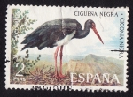 Stamps : Europe : Spain :  CIGUEÑA NEGRA