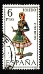 Stamps Spain -  Traje Tipico (TOLEDO )