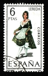 Stamps Spain -  TrajeTipico (LERIDA )