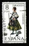 Stamps Spain -  Traje Tipico (ZARAGOZA )