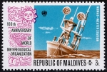Sellos de Asia - Maldivas -  Estación meteorológica