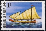 Stamps Asia - Maldives -  Barcos