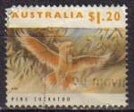 Sellos del Mundo : Oceania : Australia : AUSTRALIA 1993 Scott 1286 Sello Animales Aves Cacatua Rosa Stamp Pink Cockatoo usado Michel 1367