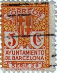 Sellos de Europa - Espa�a -  Barcelona. Escudo de la ciudad 1932