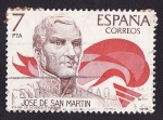Stamps Spain -  Jose de San Martin
