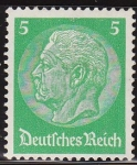 Sellos de Europa - Alemania -  Deutsches Reich 1933 Scott 418 Sello Nuevo 85 Cumpleaños de Von Hindenburg 5 Michel515 Al