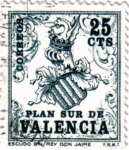 Stamps Spain -  Valencia. Escudos 1963