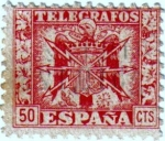 Sellos del Mundo : Europa : Espa�a : Telegrafos. Escudo de España 1940