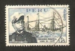 Stamps Peru -  exposicion francesa, almirante cupettit thouars