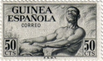 Stamps Africa - Guinea -  Indígena con 