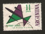 Sellos de America - Argentina -  avion