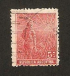 Stamps Argentina -  campesino contemplando el amanecer