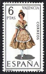 Stamps Spain -  Trajes típicos españoles. Valencia.