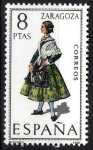 Stamps Spain -  Trajes típicos españoles. Zaragoza.