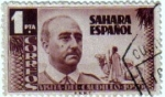 Stamps Spain -  Sahara Español. Visita del general Franco