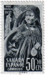Stamps Spain -  Sahara Español. Pro infancia 1952