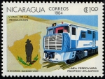 Stamps Nicaragua -  Trenes