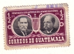 Stamps : America : Guatemala :  Homenaje a los Autores del Himno Nacional