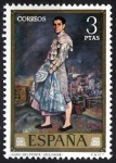 Stamps Spain -  Dia del Sello. Ignacio de Zuloaga. Juan Belmonte.