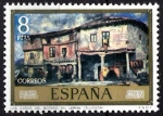 Stamps Spain -  Dia del Sello. Ignacio de Zuloaga. Las casas del Botero en Lerma.