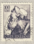 Stamps Italy -  Michelangiolesca  Testa del profeta Ezechiele