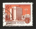 Stamps Hungary -  vista de la ciudad de dunaujvaros