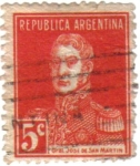 Stamps America - Argentina -  General José de San Martín.República de Argentina