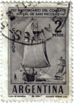Sellos del Mundo : America : Argentina : 150 Aniversario del combate naval de San Nicolas