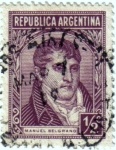 Stamps Argentina -  Manuel Belgrano