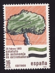 Stamps Spain -  Estatuto de Autonomia Extremadura