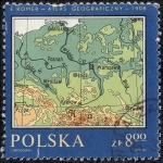 Sellos de Europa - Polonia -  Mapa