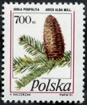Stamps : Europe : Poland :  Árbol