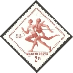 Stamps : Europe : Hungary :  campeonato de atletismo