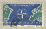 Sellos de Europa - Italia -  Decennale della N.A.T.O.