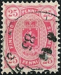 Stamps : Europe : Finland :  Escudo.Valor en pennia-penni