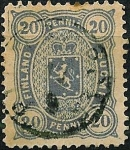 Stamps : Europe : Finland :  Escudo.Valor en pennia-penni
