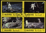 Sellos de Asia - Emiratos �rabes Unidos -  Manama 1970: Apolo 11 air mail