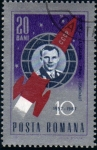 Stamps Romania -  1967 10 Aniversario Spoutnik 1: Gagarin