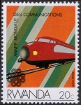 Stamps : Africa : Rwanda :  Trenes
