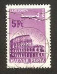 Stamps Hungary -  avión sobrevolando roma