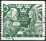 Stamps Sweden -  Johan B.Printz negociando con un indigena