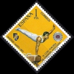Stamps Spain -  IX Campeonato europeo de gimnasia masculina.