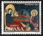 Stamps Spain -  Navidad 1971. Fragmento del altar de Aviá.