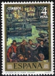 Stamps Spain -  Dia del Sello. Solana.La vuelta de la pesca.